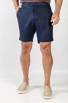 Bermuda Verano Linho Marinho