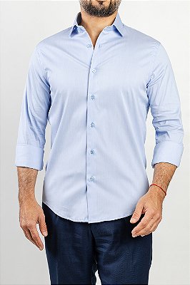 Camisa Arm Collar Azul Claro Textura