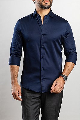 Camisa Arm Collar Azul Marinho
