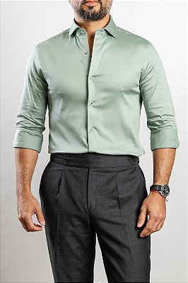 Camisa Arm Collar Verde Menta