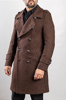 Casaco de Lã Sherlock Marrom