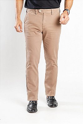 Calça de Sarja Spin Slim Khaki