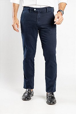 Calça de Sarja Spin Slim Marinho