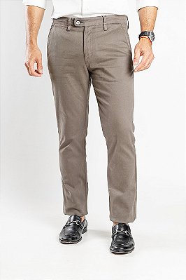 Calça de Sarja Spin Slim Oliva
