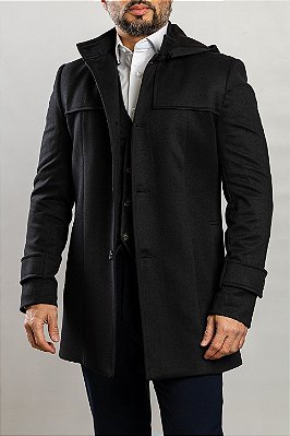Casaco de Lã Tecnológica Brunello Preto