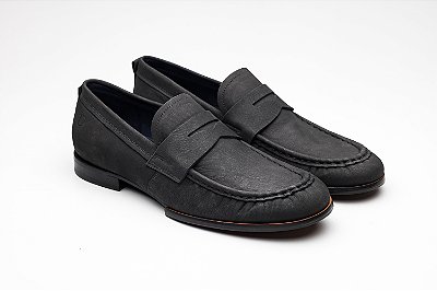 Mocassim Nobuck Preto