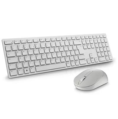 Teclado E Mouse Sem Fio Branco Pro Km5221w - Dell