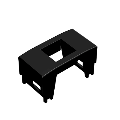 Módulo P/ Informática Rj-45-Md45c Espelho Para Keystone Sem Conector Preto - Pezzi