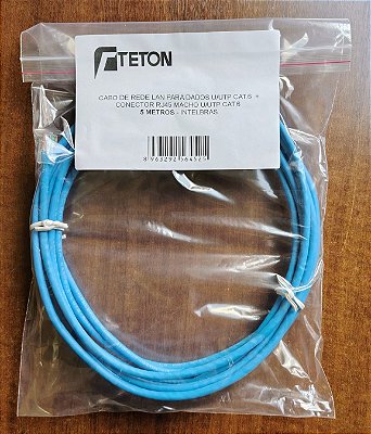 Cabo De Rede UTP Cat.6 5,0M Azul