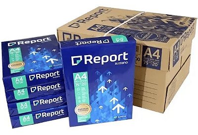 CAIXA DE PAPEL SULFITE A4 75G CX C/ 10 RESMAS C/ 500 FOLHAS - REPORT