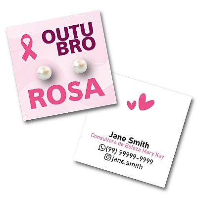 Tag com Brinco - Outubro Rosa