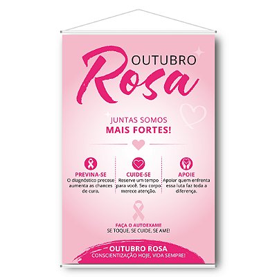 Banner 60x90cm - Outubro Rosa