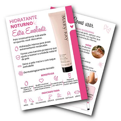 Folheto Hidratante Noturno Extra Emoliente