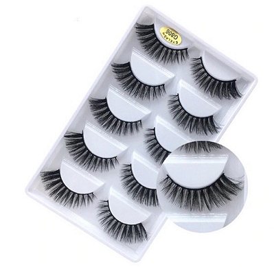 Cartela de cílios 05 pares - Modelo G806