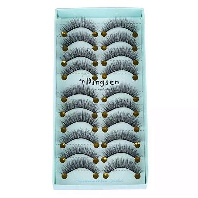 Cartela de cílios com 10 pares - Modelo 3D-125