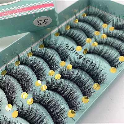 Cartela de cílios com 10 pares - Modelo 3D-67
