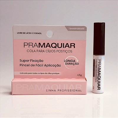 Cola para cílios postiços PRAMAQUIAR - Sem Látex - Transparente - 4,5g