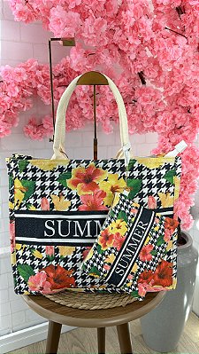 Bolsa summer c/ necesserie (pampolas)- 2545