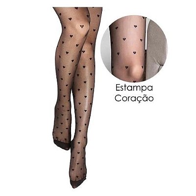 Meia calça coração