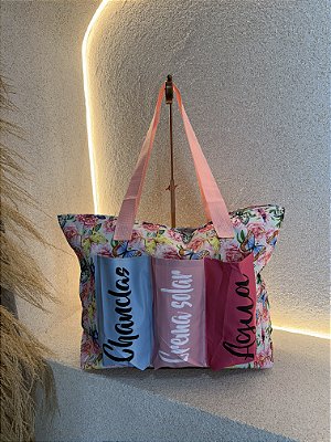Bolsa de praia c/ bolsos (Borboletas)- 5615