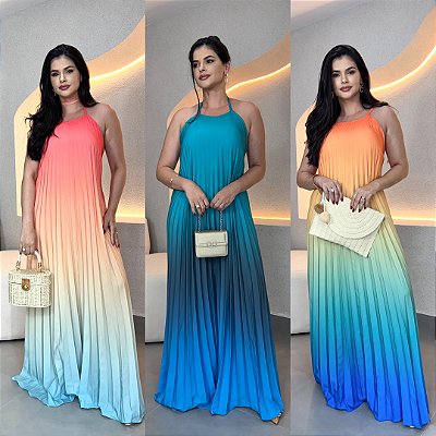 Vestido Mikonos degradê c/ bojo