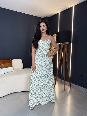 Vestido floral longo Larissa - 488