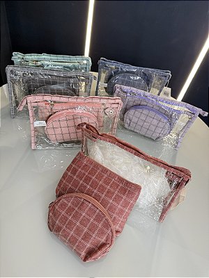 Kit nécessaire quadriculada - 56