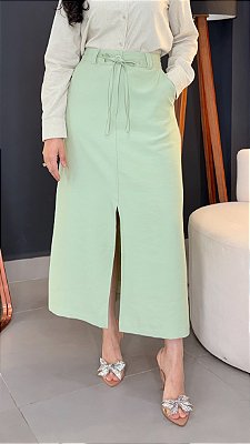 Saia midi c/ fenda frontal - 1686