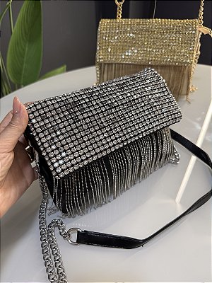 Bolsa c/ franjas de strass - 311