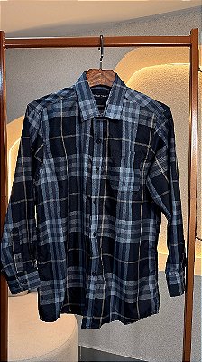 Camisa xadrez unissex (cinza /cinza)