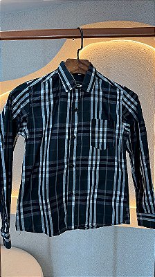 Camisa xadrez infantil - (Verde/Preto)