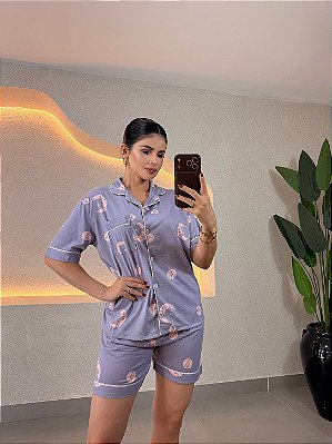 Pijama americano shorts (capivara) - 2514