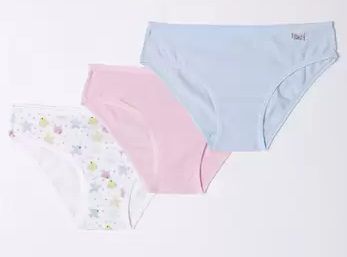 Calcinha Infantil Kit com 3 Miss DelRio Multicolor