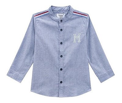 Camisa Social Infantil em Tecido Oxford Mundi