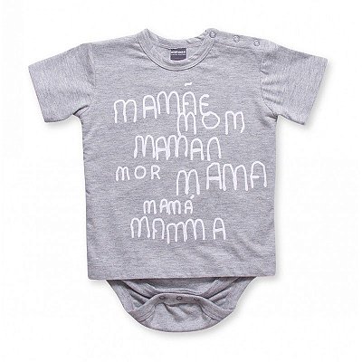 Camiseta Body de Bebê Escrito Mamãe