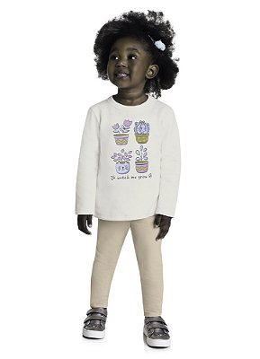 Conjunto Moletom Infantil Blusa e Legging Molecotton Brandili