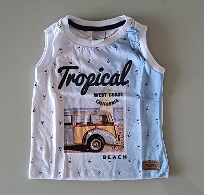 Camiseta Regata Infantil Menino Tropical