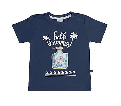 Camiseta de Bebê Manga Curta Hello Summer