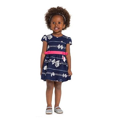 Vestido Infantil Laço Cotton Mundi