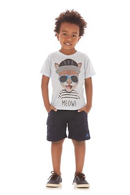 Bermuda Infantil Cargo - Sky