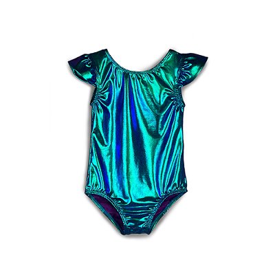 Body collant metalizado - Furta-cor