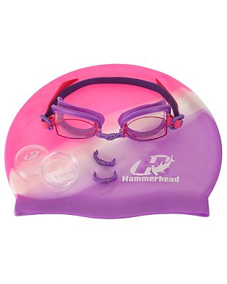 Kit Natação F. Sherer Set - Óculos + Touca + Protetor Ouvido - Hammerhead