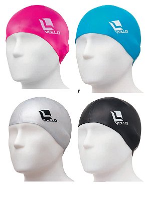 Touca de Natação Silicone Adulto Vollo – Proteção Contra Cloro