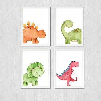 Quadro Quadro Infantil Menina Menino desenho dinossauro