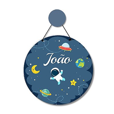 Enfeite Porta Maternidade Em Mdf Nome Astronauta