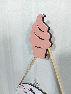 Pendurador de Parede Infantil Sorvetinho
