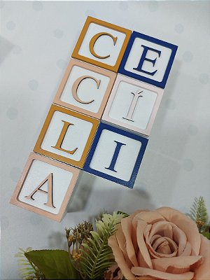 Cubo Infantil com Nome Personalizado - 7 un.