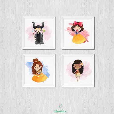 Quadro Infantil Princesas Disney