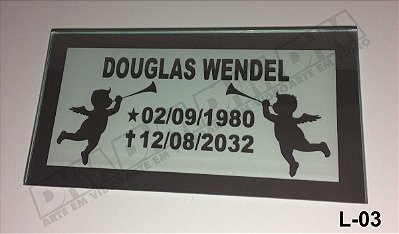 Placa Para Tumulo Em Espelho jateado