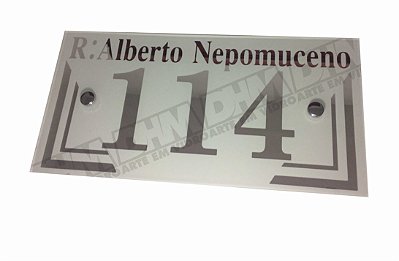 Número Residencial De Casa Personalizado Com nome da Rua em espelho